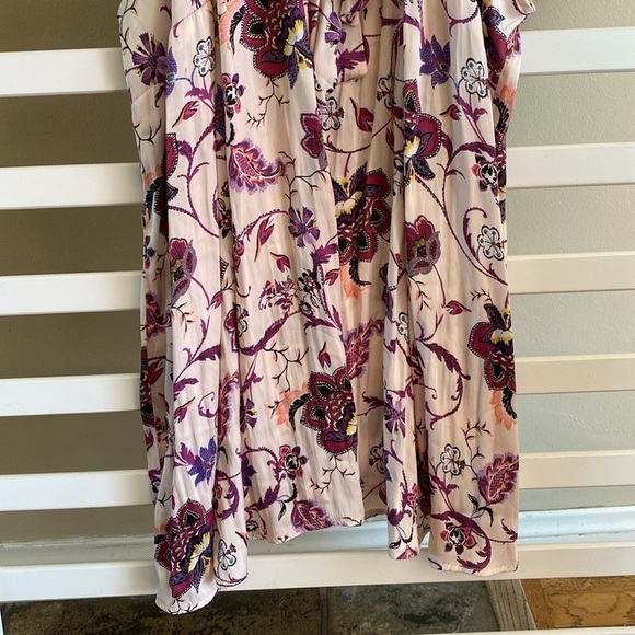 Torrid Satin High Neck Bow Tie Front Halter Top Floral Pink Size 4 - Picture 11 of 14